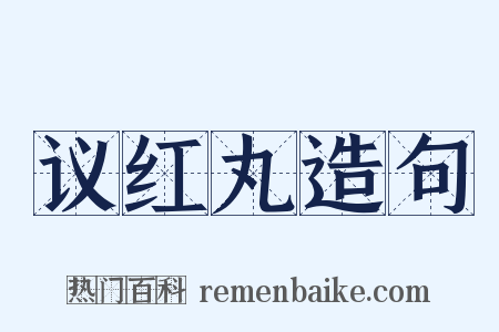 议红丸造句是什么意思的图片